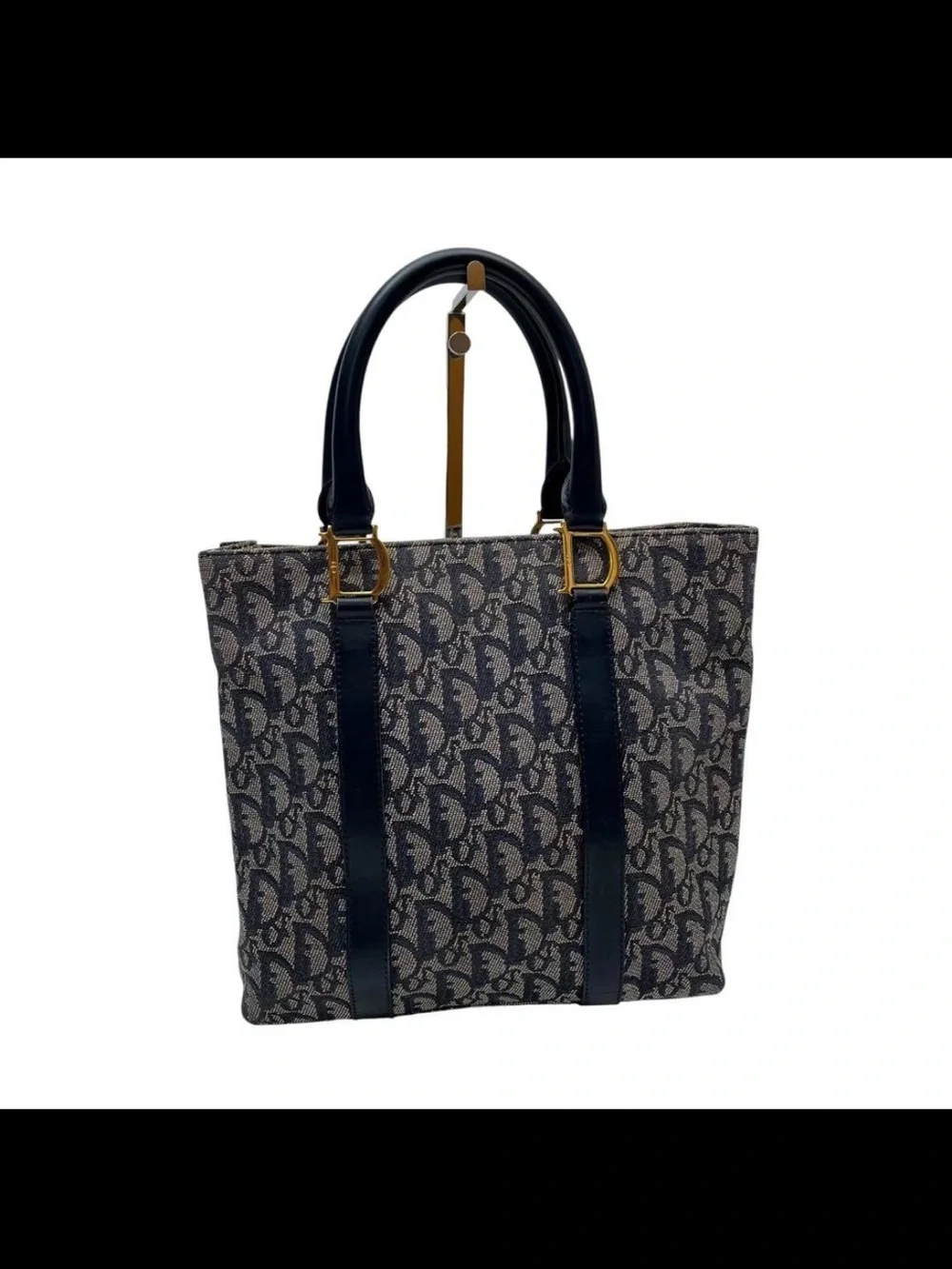 Dior Navy and Beige Monogram Tote